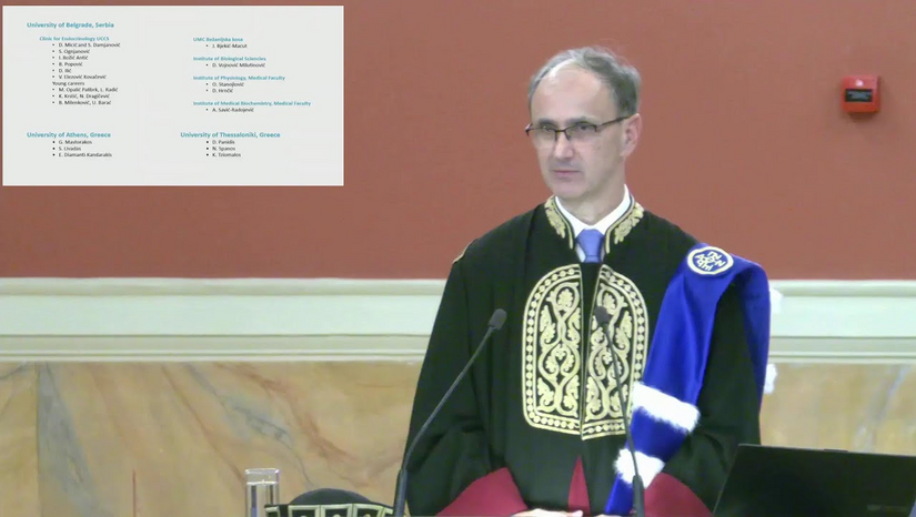 PRIME MINISTER OF THE REPUBLIC OF SERBIA, PROFESSOR OF ENDOCRINOLOGY DJURO MACUT AT UNIVERSITY OF ATHENS TO RECEIVE THE TITLE OF DOCTOR HONORIS CAUSA 